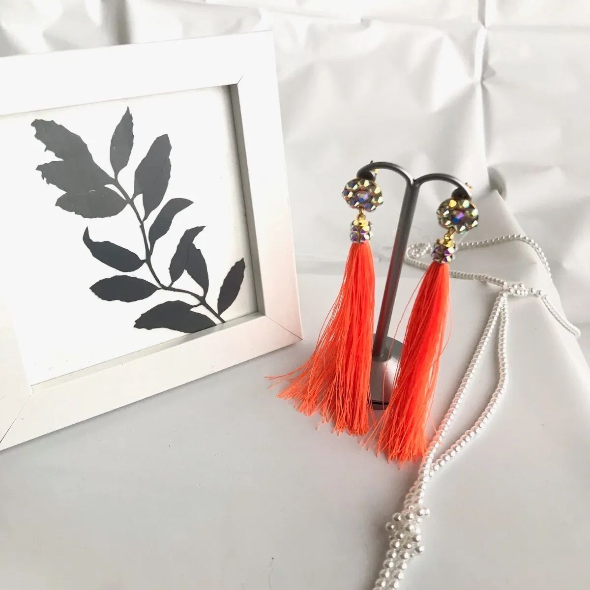 赤　タッセル　 ロング　ピアス　イヤリング　フラメンコ　社交ダンス　ベリーダンス 赤 タッセル ロング ピアス イヤリング フラメンコ 社交ダンス ベリー