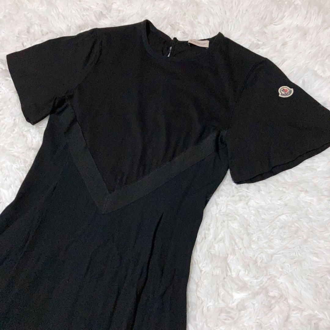 【鑑定済】MONCLER ロングワンピース 肩ロゴ ABIT 黒 S 鑑定済】MONCLER ロングワンピース 肩ロゴ ABIT 黒 S - メルカリ