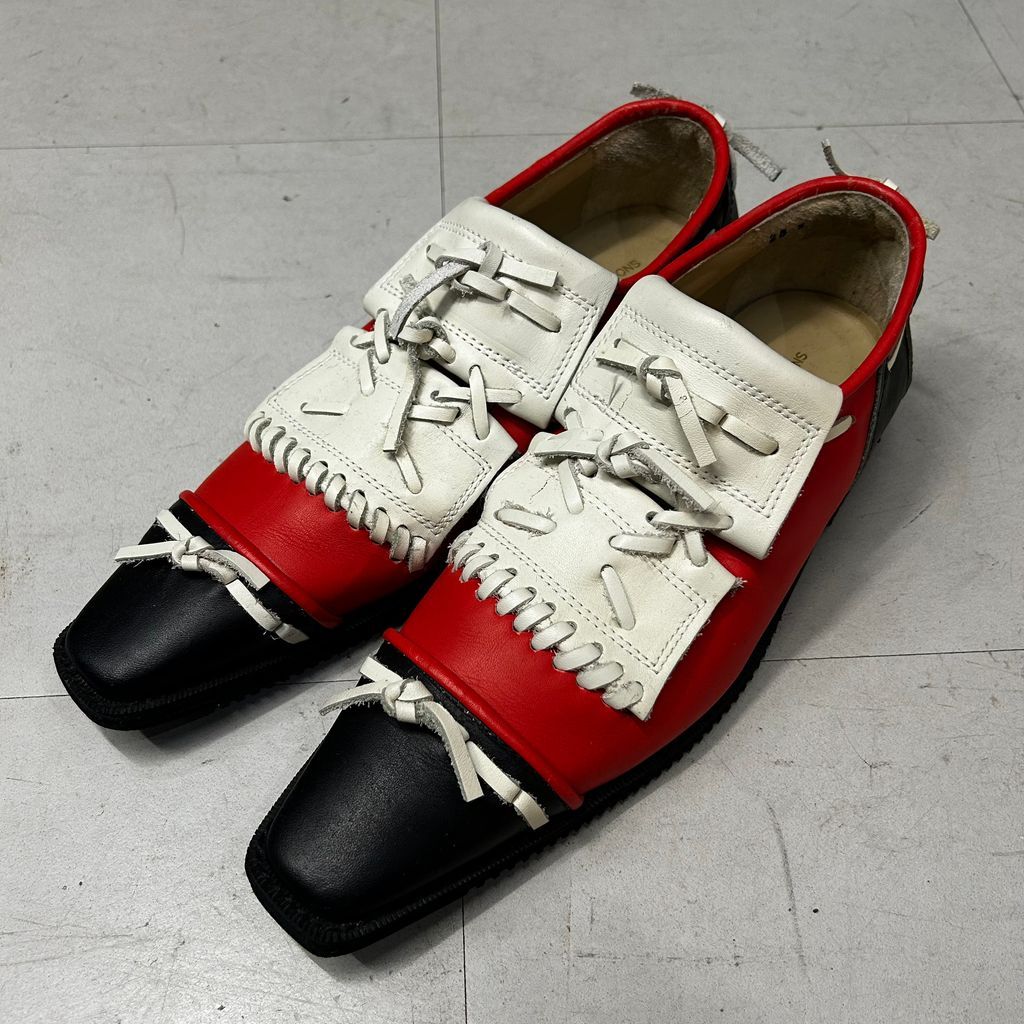 COMMEdesGARCONS コムデギャルソン 05SS グローブデザイン切替レザーシューズ size 25cm マルチ 中目黒A06
