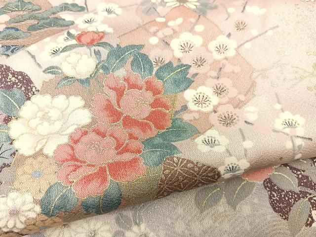 平和屋着物□上質な小紋 霞文 暈し染め 正絹 逸品 未使用