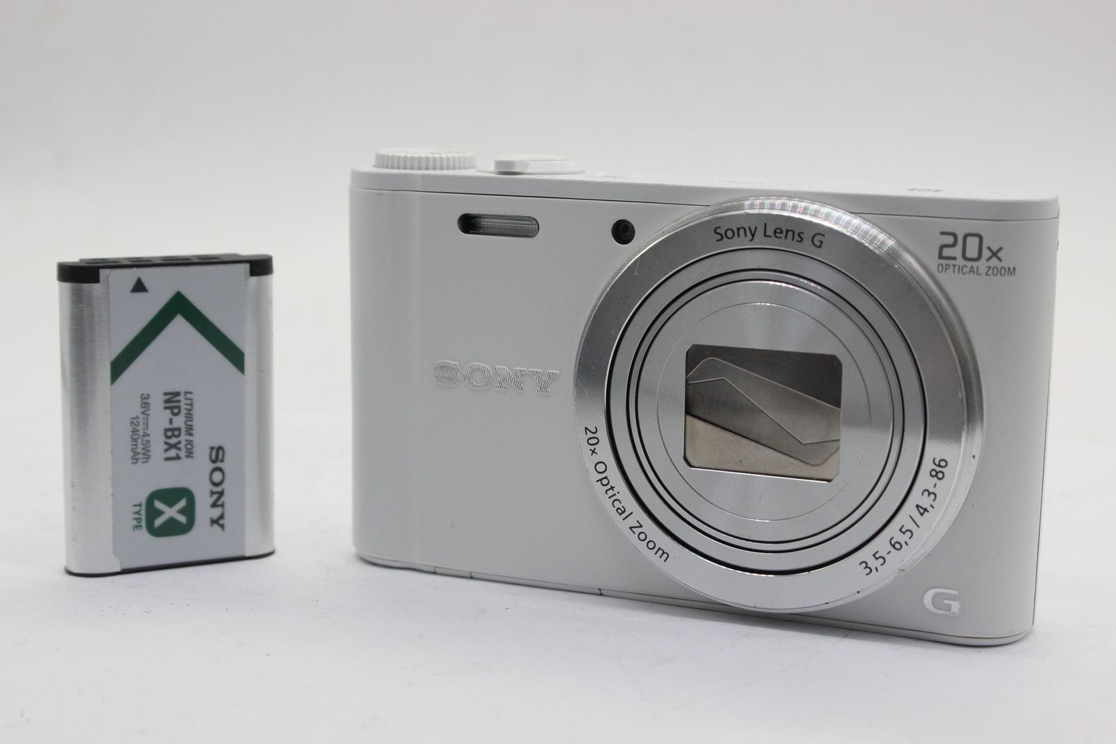 【返品保証】 ソニー SONY Cyber-shot DSC-WX300 ホワイト 20x バッテリー付き コンパクトデジタルカメラ  s5434