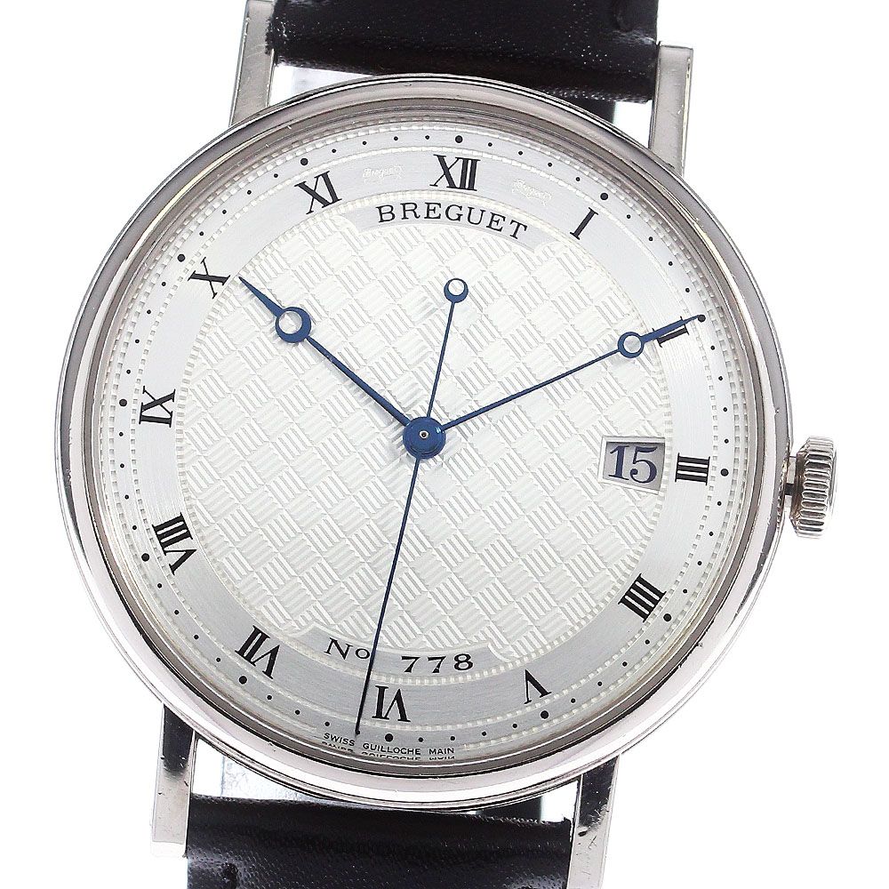 ブレゲ Breguet 5177BB/15/9V6 クラシック シリシオン K18WG デイト 自動巻き メンズ箱付き_708482
