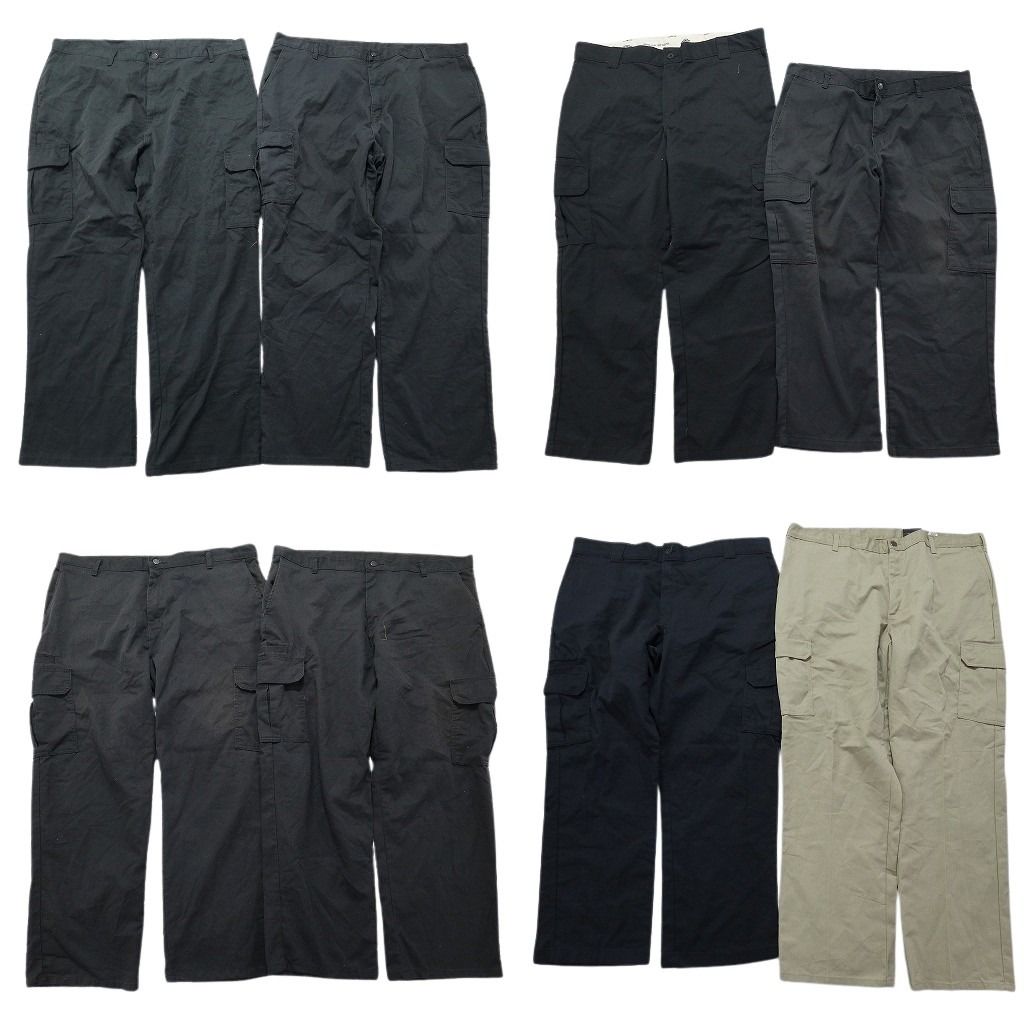 古着卸 まとめ売り ディッキーズ Dickies カーゴ パンツ 8枚セット メンズ 40 |42 |44 ワークパンツ ノープリーツ 古着 NB9725