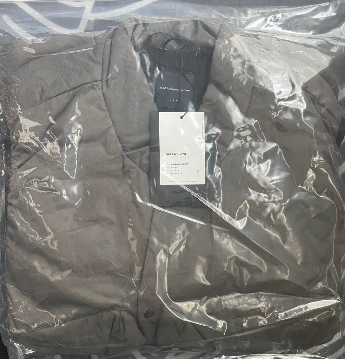 moif(ムイフ) 22AW オーバーミル ベスト グレー 2サイズ moif(ムイフ) 22AW オーバーミル ベスト グレー 2サイズ