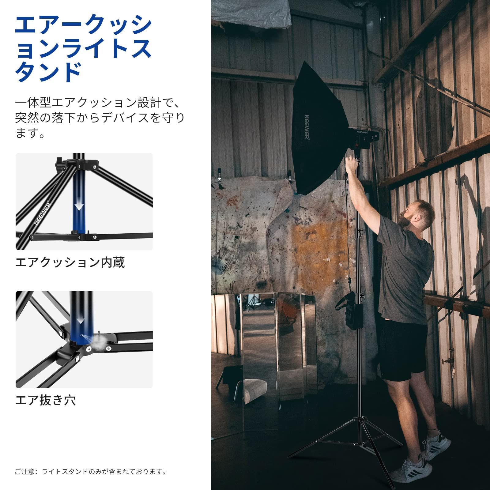 3ウェイ取り付けインターフェース＆金属製ロックノブ 最大荷重5.5lb|2.5kg