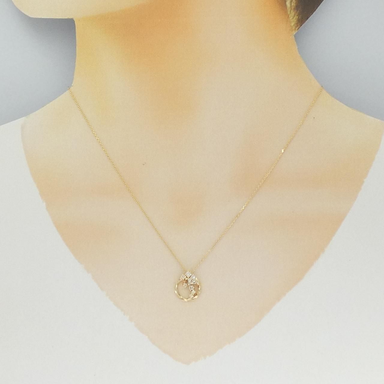 2025年新色! K18YG ダイヤモンド ネックレス 0.22CT 新生活応援!大特価?