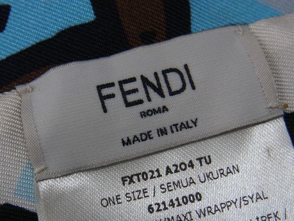 □新品□未使用□ FENDI フェンディ マキシラッピー 総柄 花柄 リボンスカーフ レディース ホワイト系×マルチカラー AM9021 - メルカリ