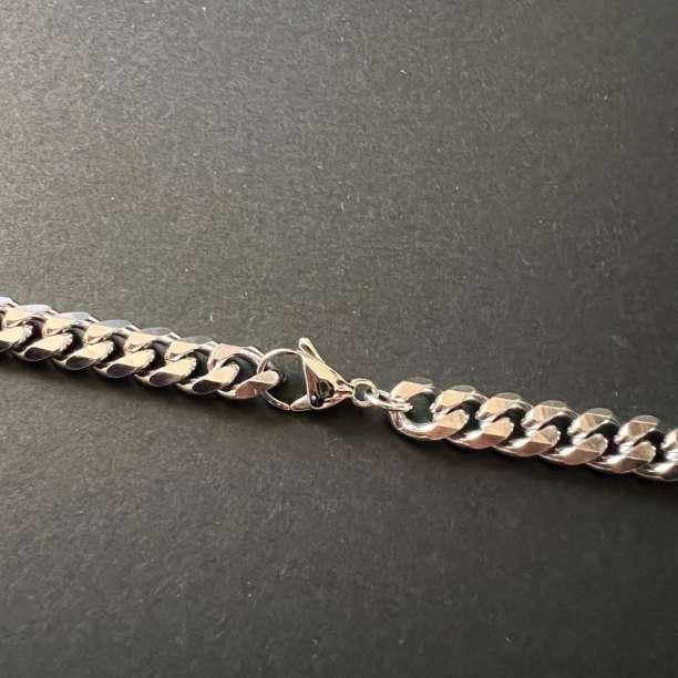 極美品‼️3.7ミリ　喜平チェーンネックレス 316L 幅8mm 細め メンズネックレス シルバー 喜平チェーン B系