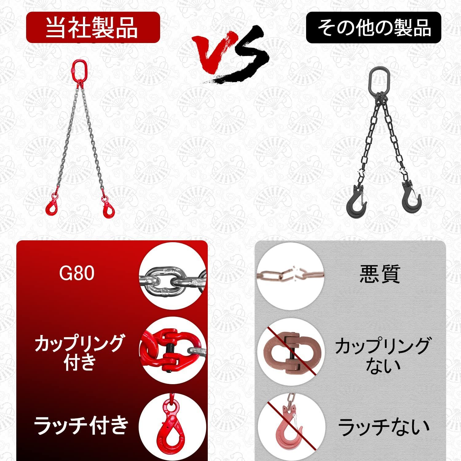 新着商品】チェーンフック スリングチェーン スリングチェーン 新着商品】チェーンフック スリングチェーン スリングチェーン