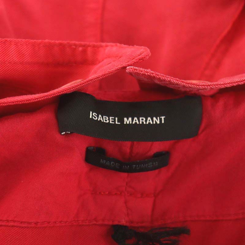 イザベルマラン ISABEL MARANT テーパードパンツ サロペット 34 XS 赤 レッド /AN39 ■GY
