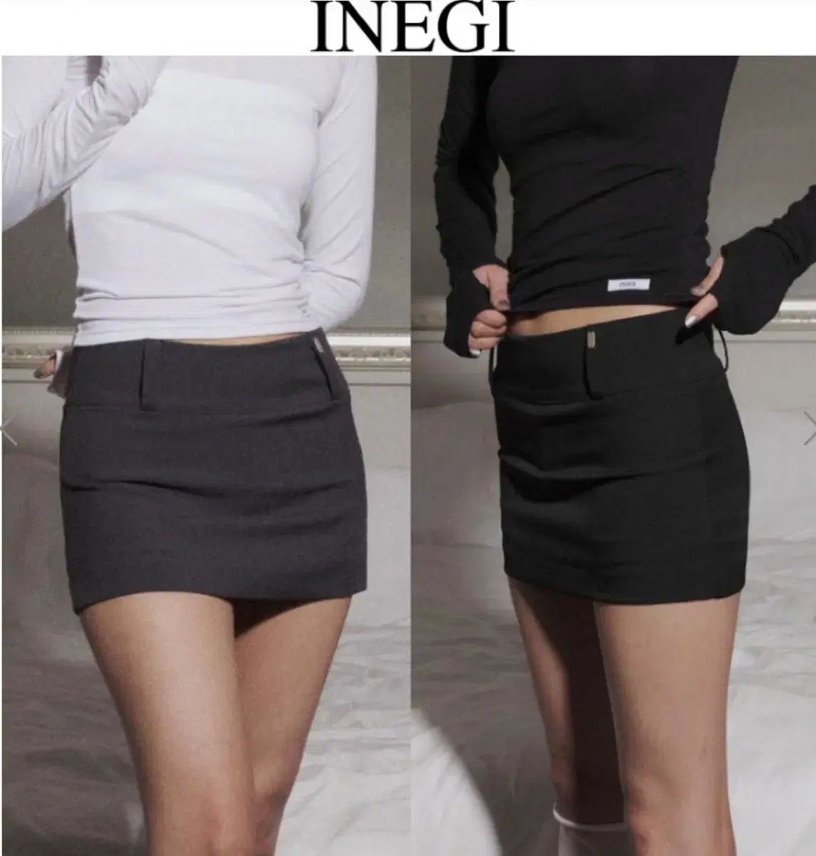 INEGI リナ ローライズ スカート 黒