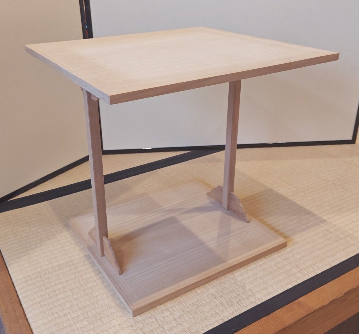 逢絢亭 訳アリ 茶道具 棚物 四方棚 組立式 利休好写 木地 木製 少々 紙箱入り