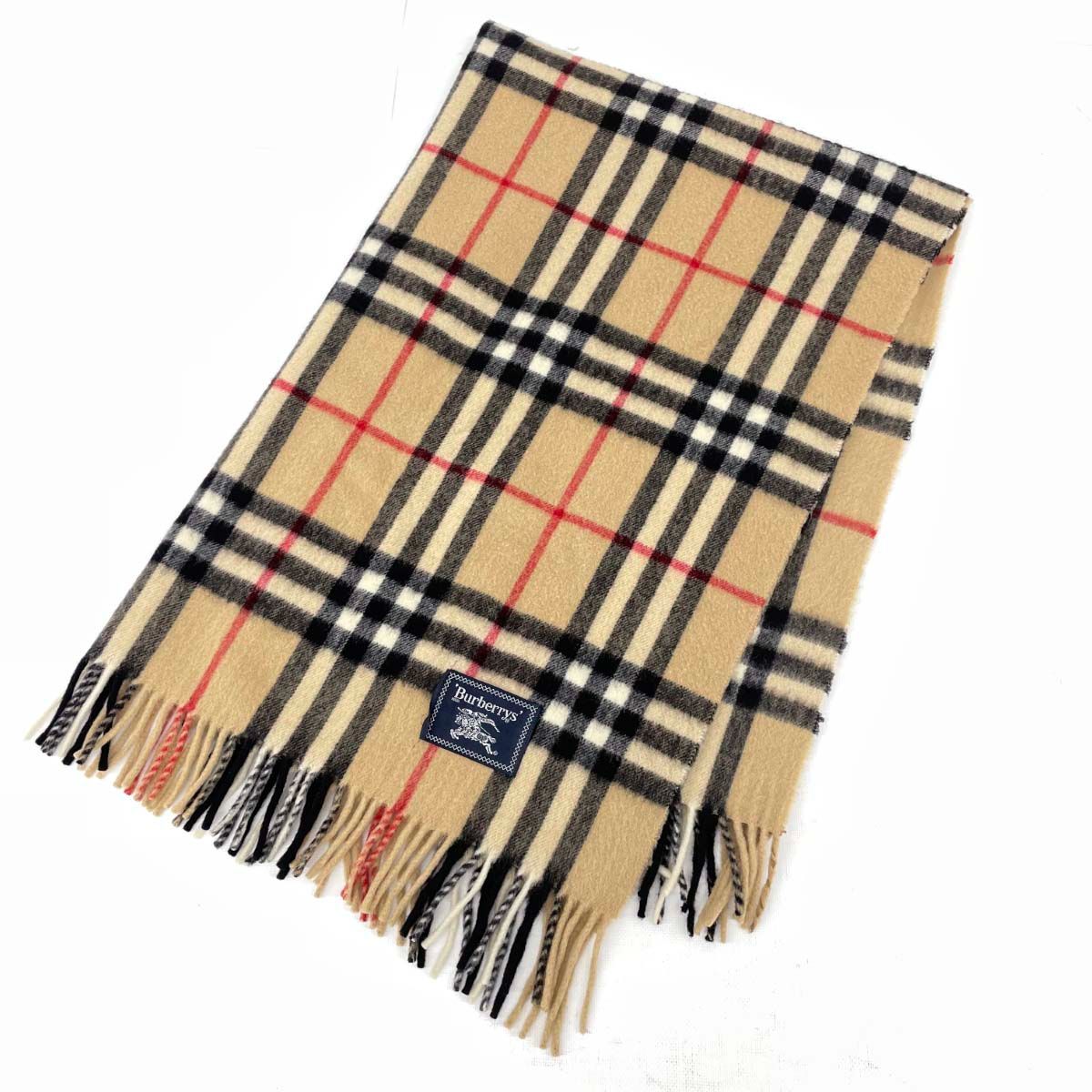 バーバリー 新品 ウール100％ ひざ掛け ベージュ ブランケット