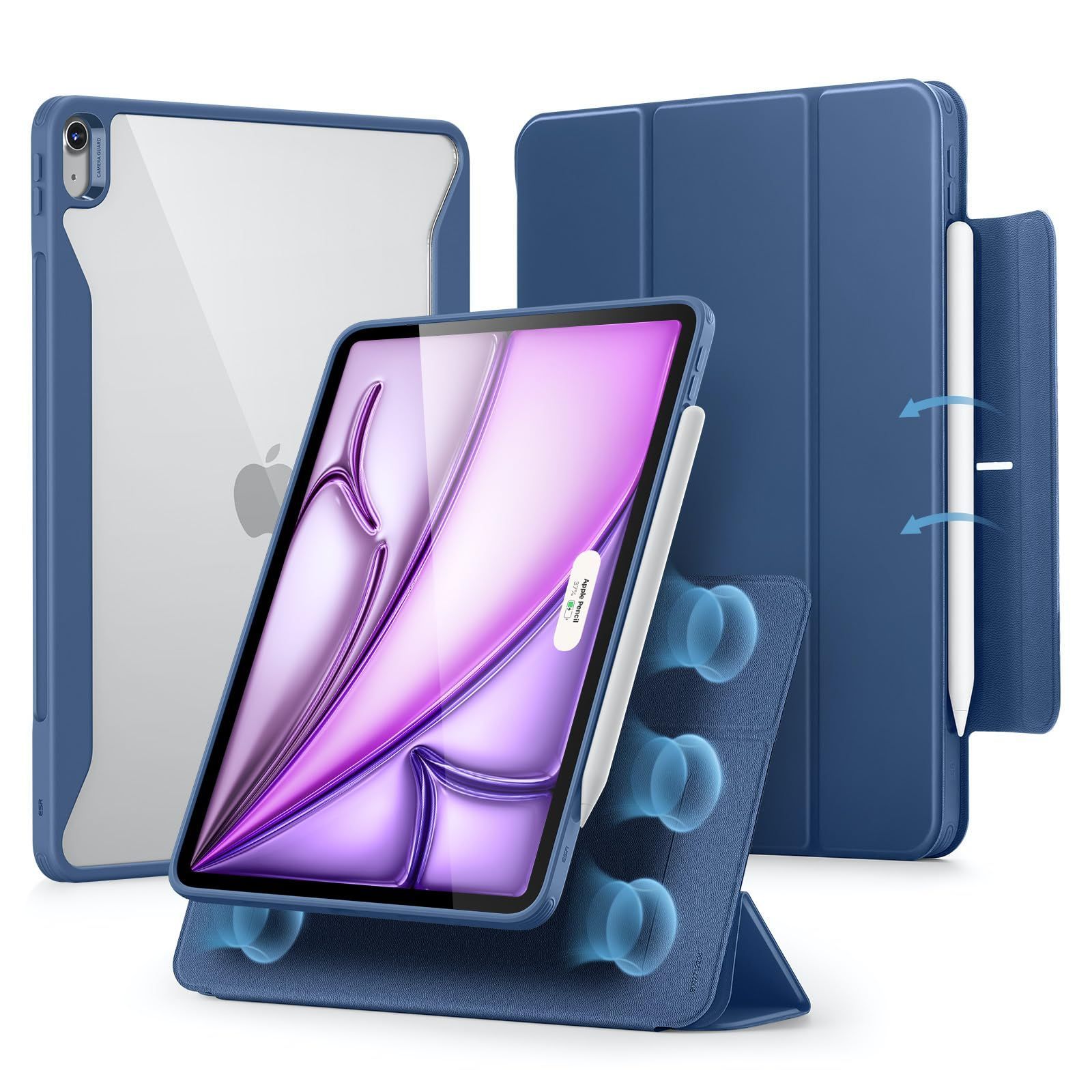 Air 13インチ (2024)_ブルー ESR iPad Air 13インチ(M2) ケース（2024 