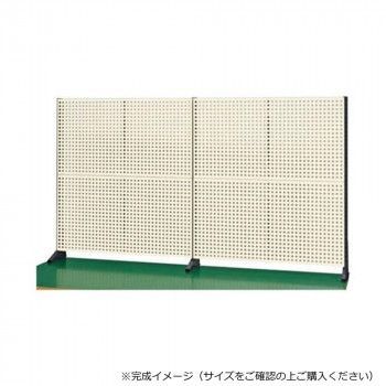 サカエ ポール型架台 パンチングパネル付 1500×65×1010mm アイボリー KP-M150P