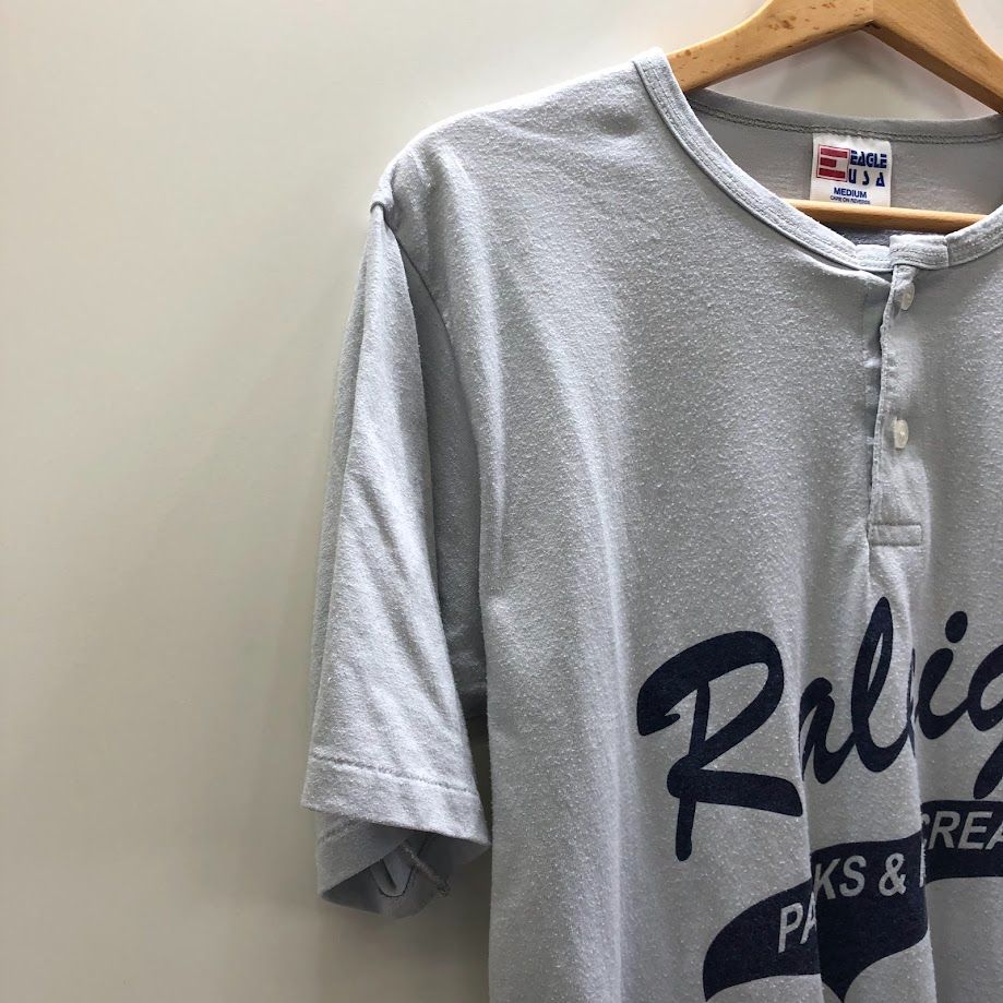 USA製 90s EAGLE USA ヘンリーネック Tシャツ Mサイズ 90\u0027S EAGLE USA USA製 半袖 Tシャツ ヘンリーネック シングルステッチ