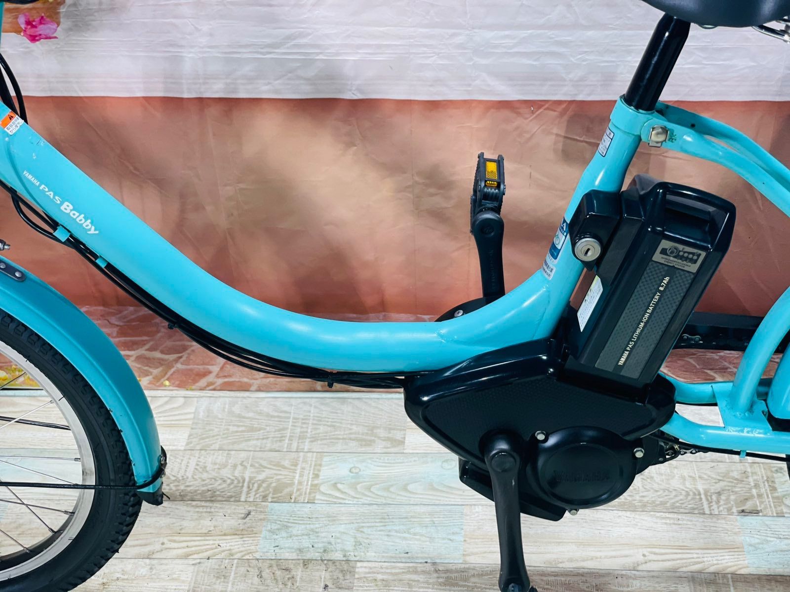 超人気！ヤマハパスバビー　ターコイズ　子供乗せ電動アシスト自転車Y2092 超人気！】ヤマハ【パスバビー】【ターコイズ⭐️】子供乗せ電動