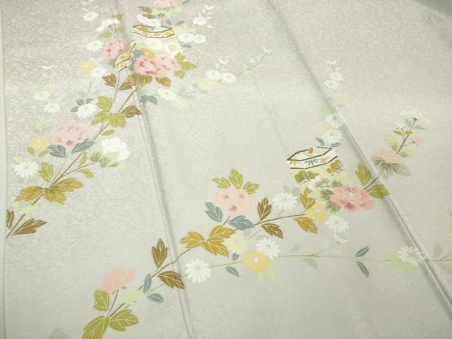 平和屋本店□極上 訪問着 友禅 貝桶花文 薄桜色地 逸品 DZAA6590kh5