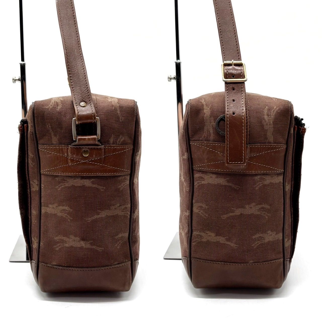 良品】 LONGCHAMP ロンシャン ショルダーバッグ 総柄 キャンバス 