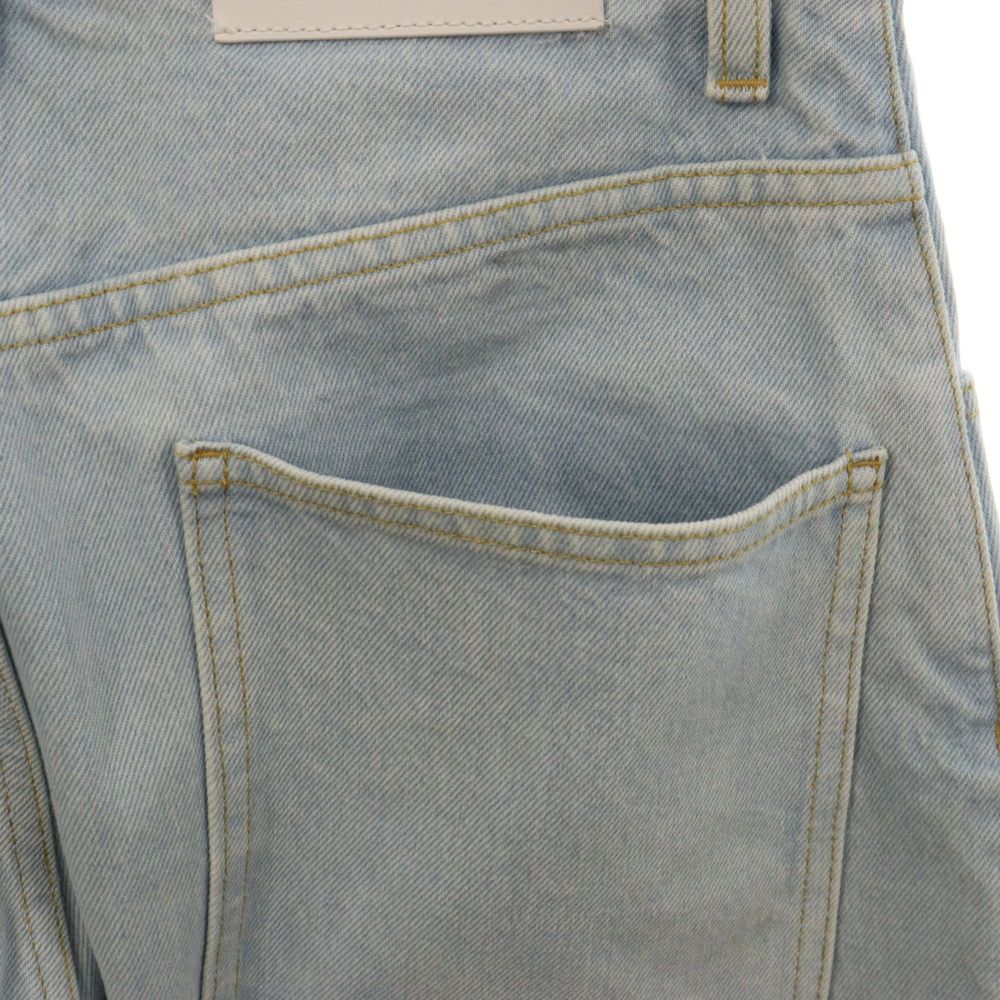 STUDIO NICHOLSON スタジオニコルソン Wide Bleach Denim Pants ワイド ブリーチ デニムパンツ インディゴ 51-10-732026 STUDIO NICHOLSON (スタジオニコルソン) Wide Bleach Denim Pants