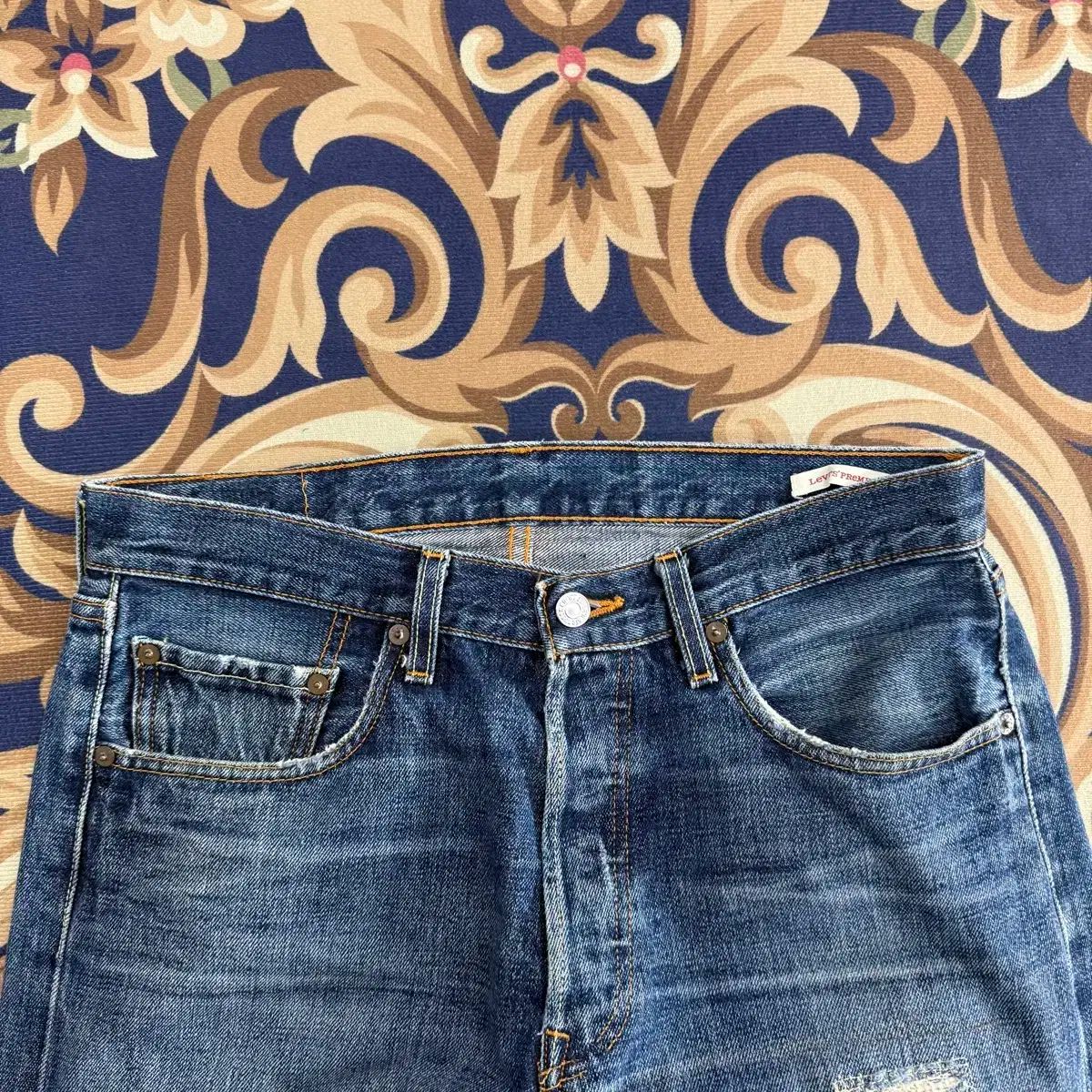 32 00 s リーバイス501 ダメージ セルビッジ デニムパンツ