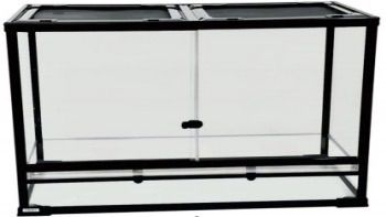 爬虫類両生類飼育ケージ、組み立て式 ガラス飼育ケージ60x30x30cm 引