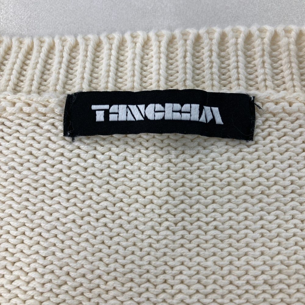 サイズ：XXL TANGRAM　タングラム  ニットセーター  ホワイト系 [240101478033] ゴルフウェア メンズ ストスト サイズ：XXL TANGRAM タングラム ニットセーター ホワイト系