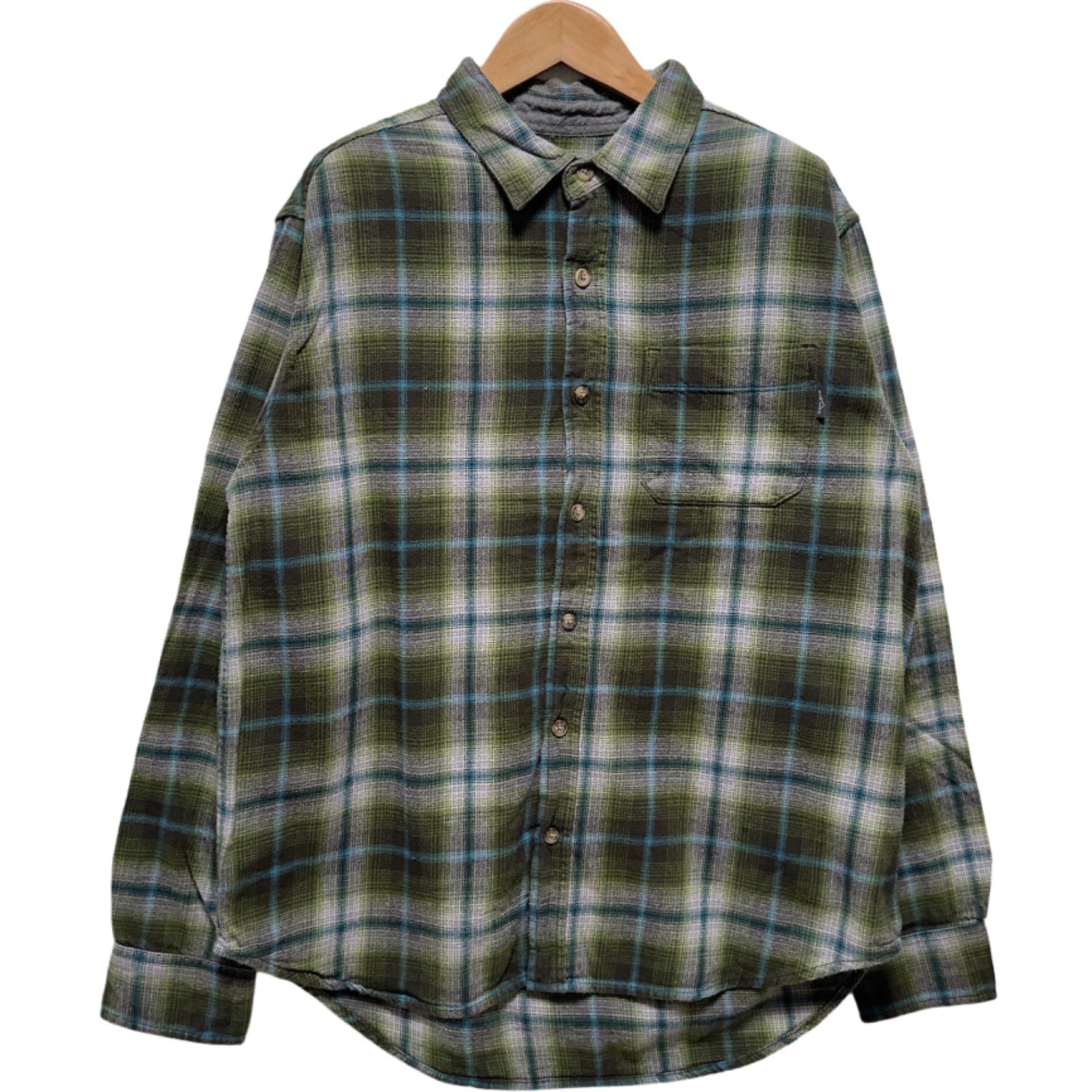 エディーバウアー ネルシャツ オンブレ チェックシャツ XL ゆるだぼ