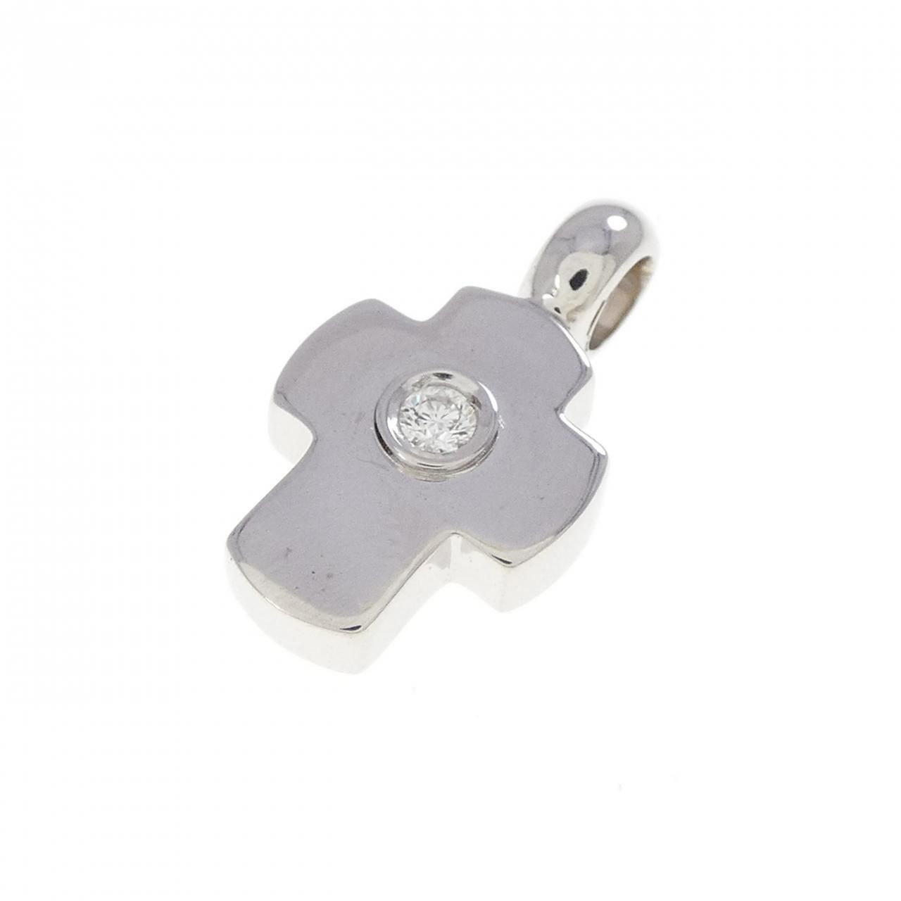 １００％正規品保証！ 750WG クロス ダイヤモンド ペンダント 可能性