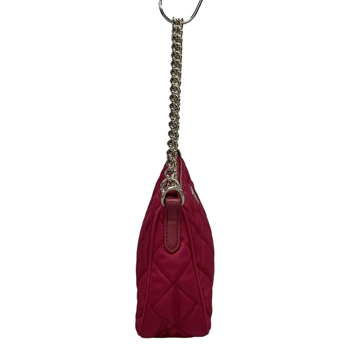 【着後レビューで 送料無料】 PRADA(プラダ) ハンドバッグ - ピンク チェーンハンドル バッグ