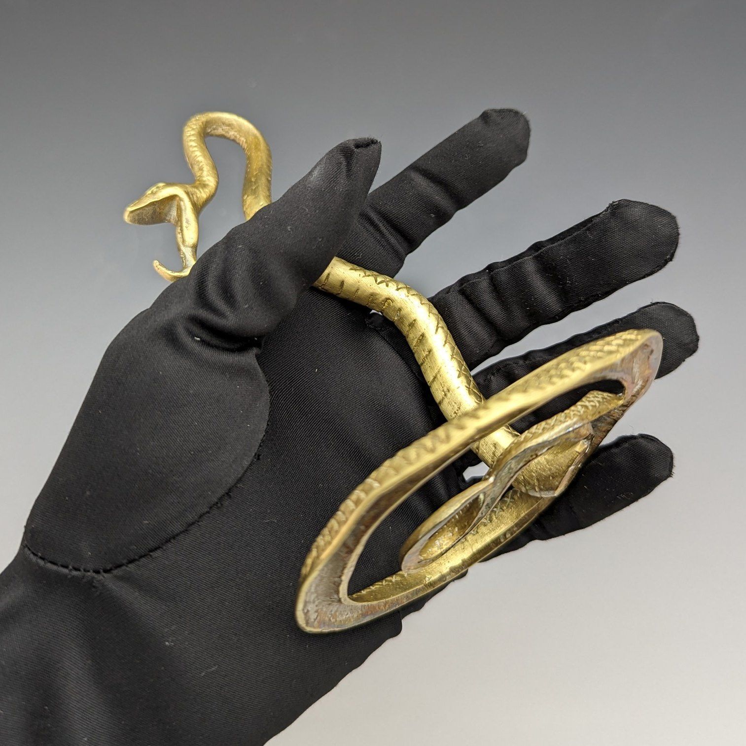 ヴィンテージ 蛇型 真鍮製 懐中時計ホルダー ディスプレイスタンド 高 