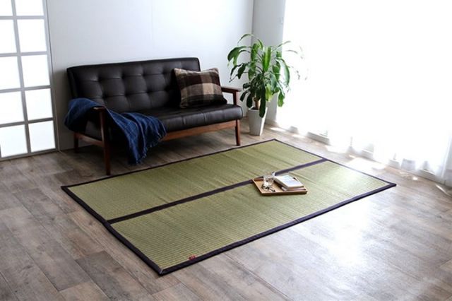 ラグ マット い草 夏用 沖縄ビーグ カーキ 128×200cm カーキ 代引不可 MARWIL-DEMENAGEMENTS_CH