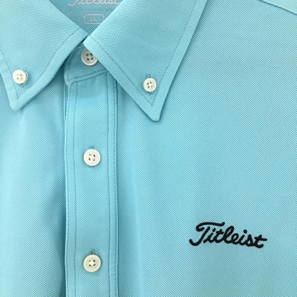 Titleist - 新品☆タイトリスト メンズ 半袖 ポロシャツ☆ライトブルー☆LLサイズ タイトリスト 半袖ポロシャツ ライトブルー ロゴ刺しゅう メンズ
