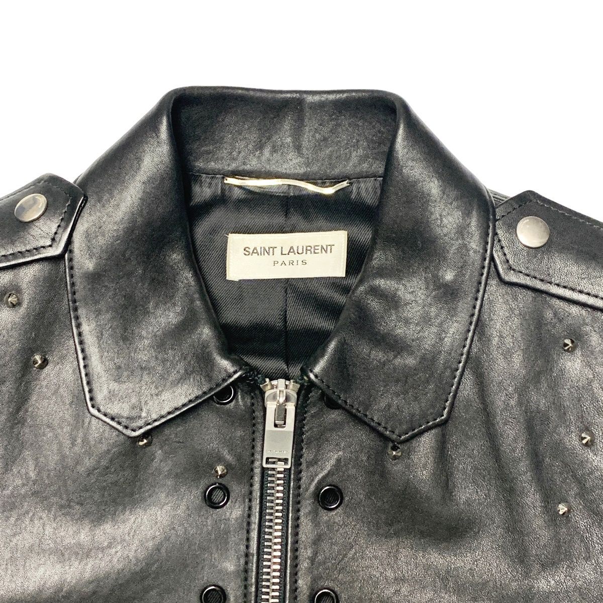 中古】 Saint Laurent サンローラン スタッズ シングル ライダース ...