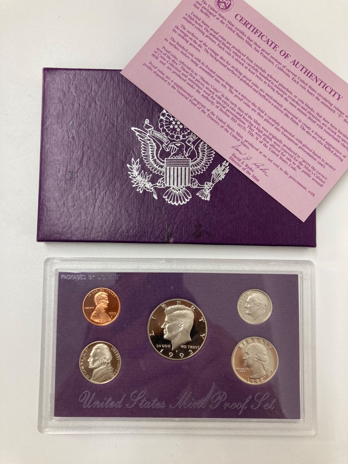 1974年 アメリカ合衆国プルーフセット プルーフセット：アメリカの貨幣の優秀さを展示