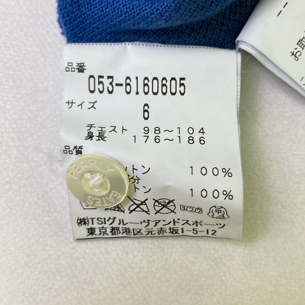 サイズ：6 PEARLY GATES パーリーゲイツ 半袖ポロシャツ ブルー