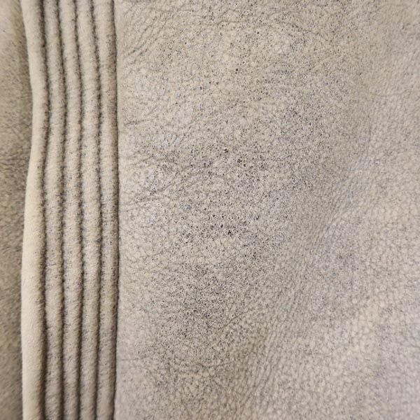 リックオウエンス 羊革 ライダース レザージャケット USA10 グレー系  