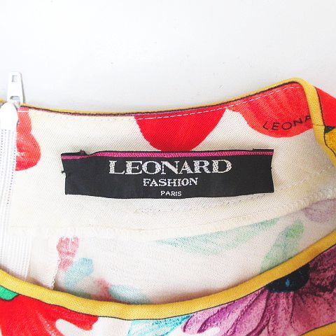 LEONARD FASHION 花柄 ショートスリーブ Lサイズ レオナール LEONARD FASHION 花柄 半袖 カットソー L マルチ