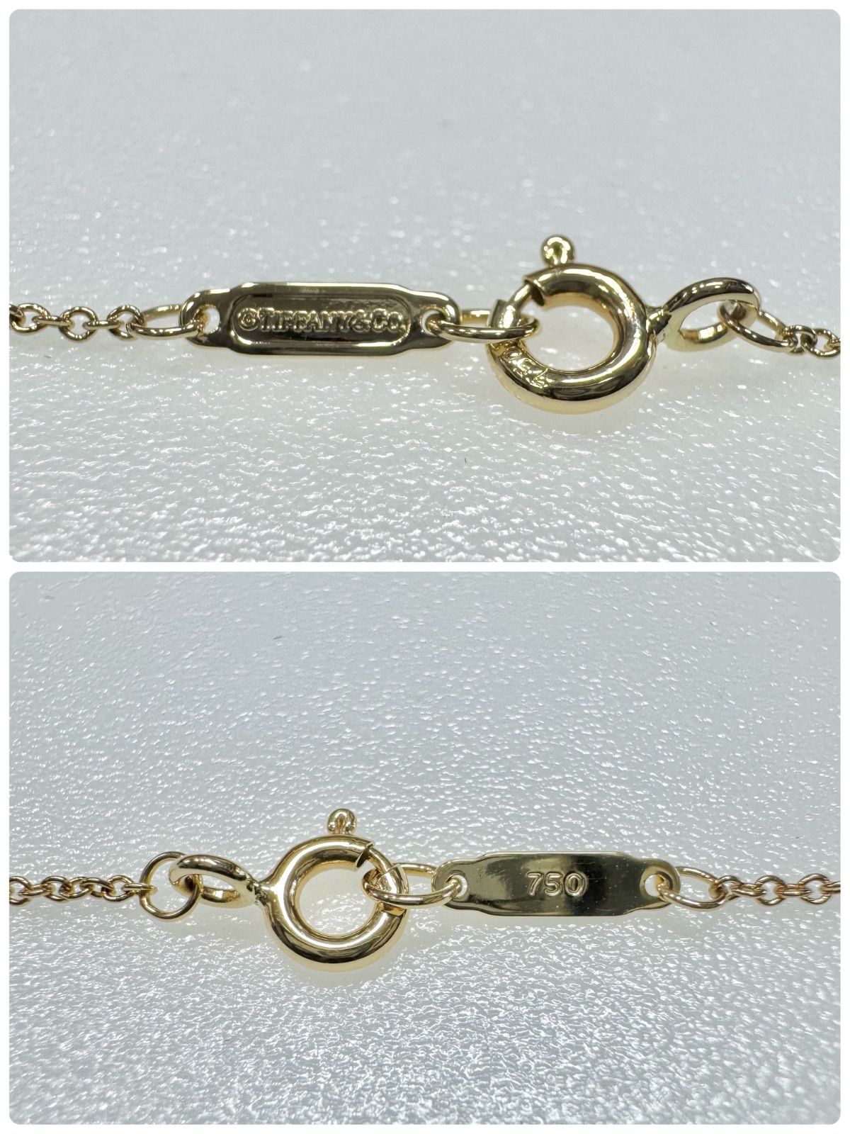 Tiffany &Co. 750 ベゼルセット フラワー ダイヤ ネックレス 4p