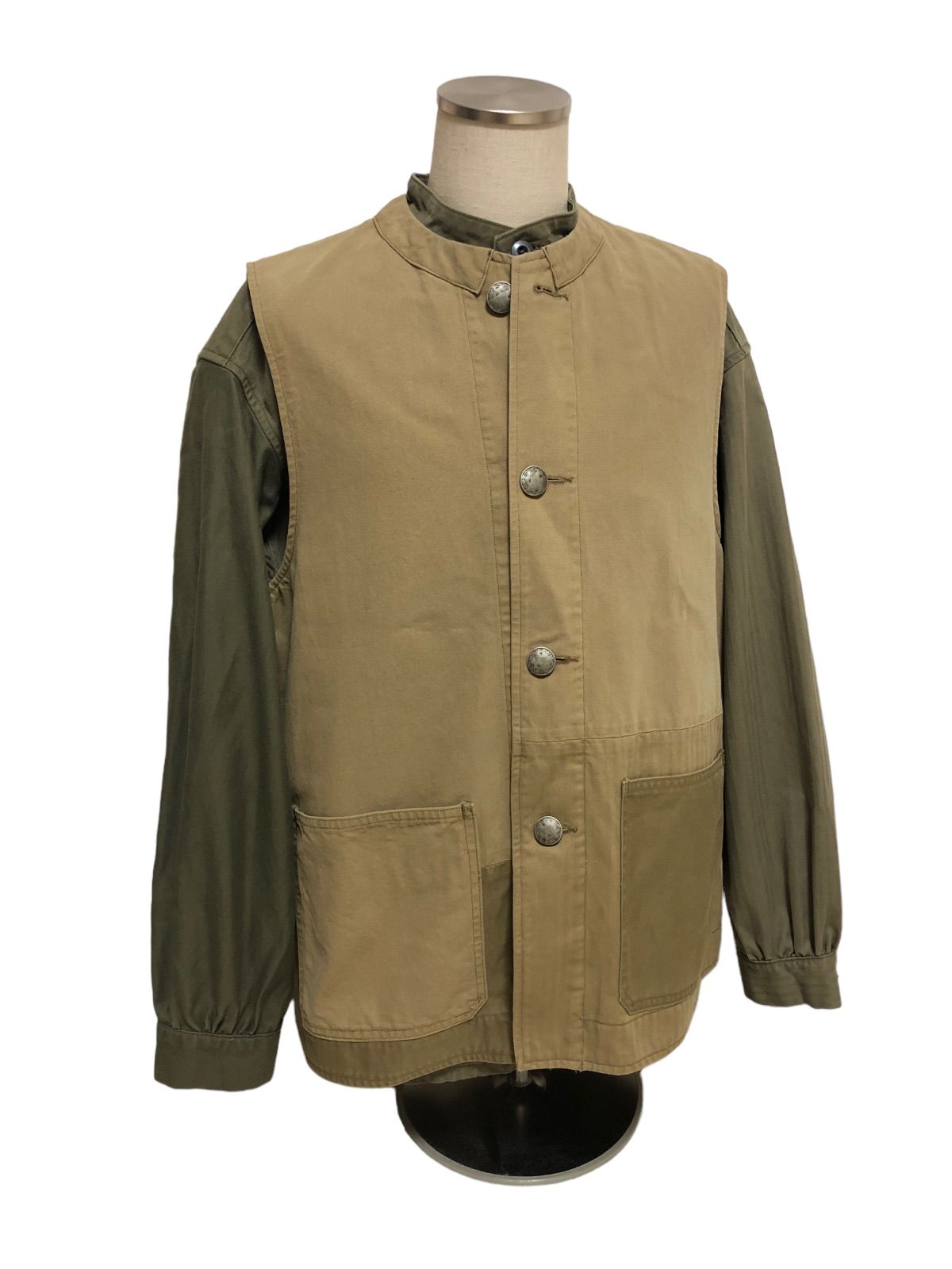 Nigel Cabourn   JERKIN VEST  MIX  KHAKI ナイジェルケーボン