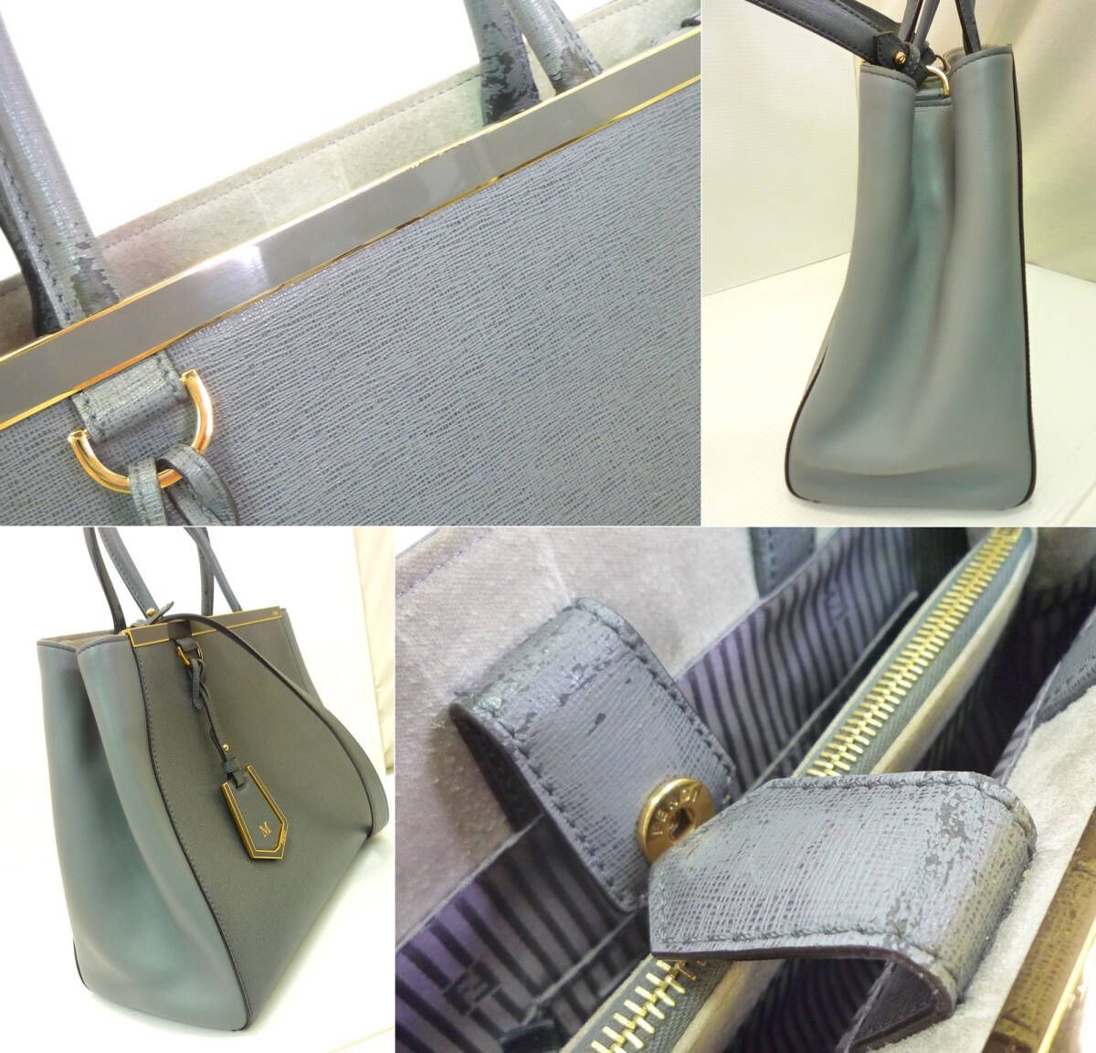 FENDI　トゥージュール　ブルーグレー FENDIトゥージュールブルーグレー