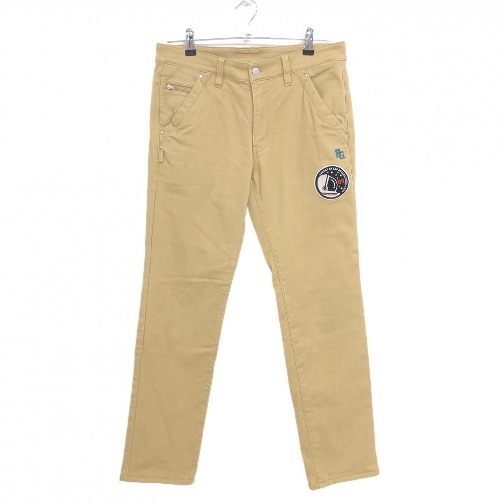 パーリーゲイツ パンツ ベージュ 裏起毛 ワッペン 所々色褪せ メンズ 4  
