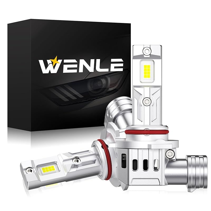 『業界最ちっちゃ！』WENLE(ウエンレ) HB3 led ヘッドライト バルブ 新車検対応 ハイビーム 8倍明るさUP 爆光20000LM（10000LM*2） 60W(30W*2) ホワイト 6000K DC12V車対応 定電流回路搭載 長寿命 静音冷却フ