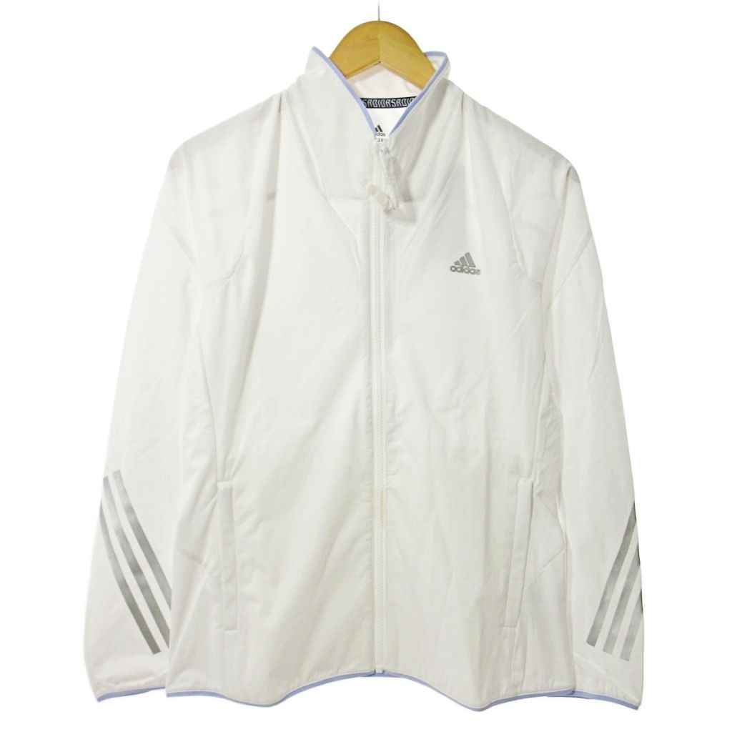 adidas ジップアップジャケット ホワイト/グリーン adidas ジップアップジャケット ホワイト/グリーン