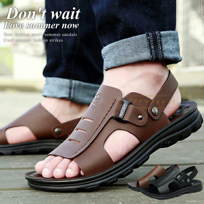サンダル メンズ 2way アウトドアサンダル 軽量 夏用 歩きやすい 蒸れない 人気 通気 防滑 おしゃれ ビジネス 夏用サンダル オフィスサンダル ファッション カ軽量 通気xzds0529