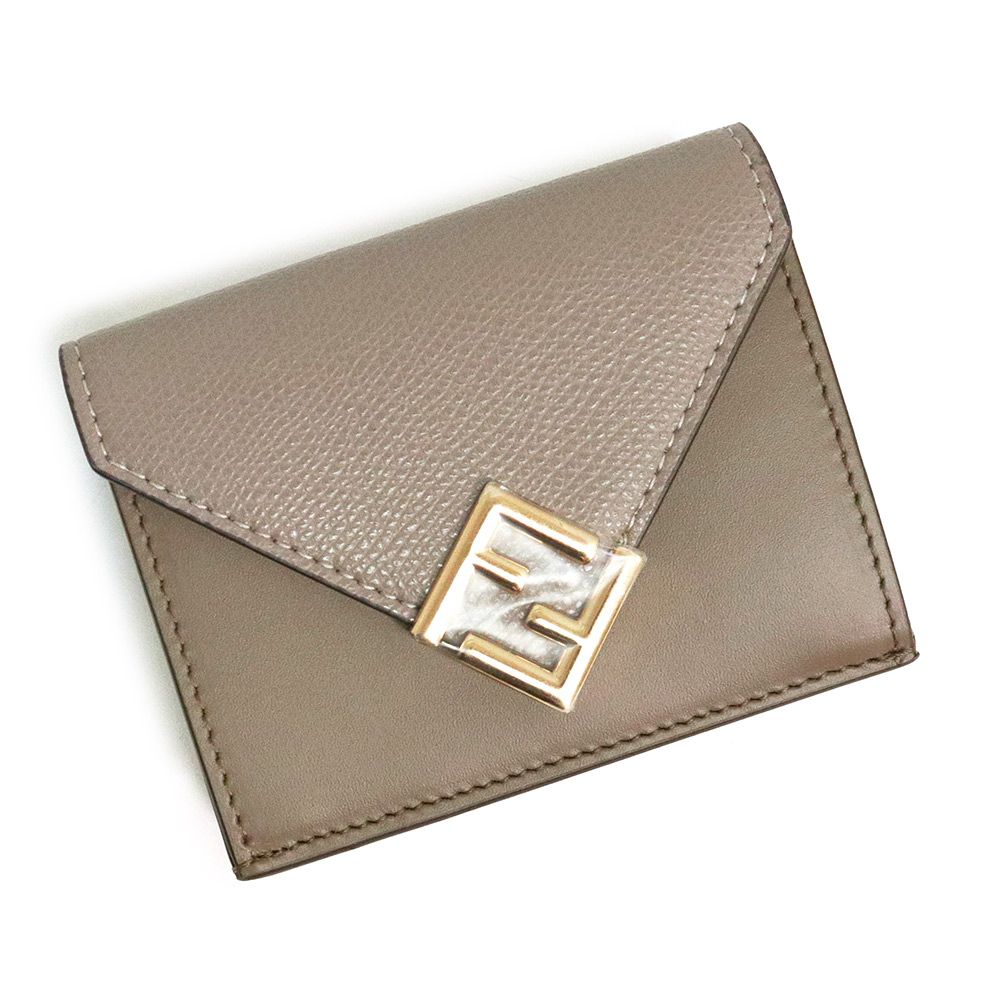 未使用 FENDI フェンディ FFダイヤモンド ツートンレザー 2つ折り財布 