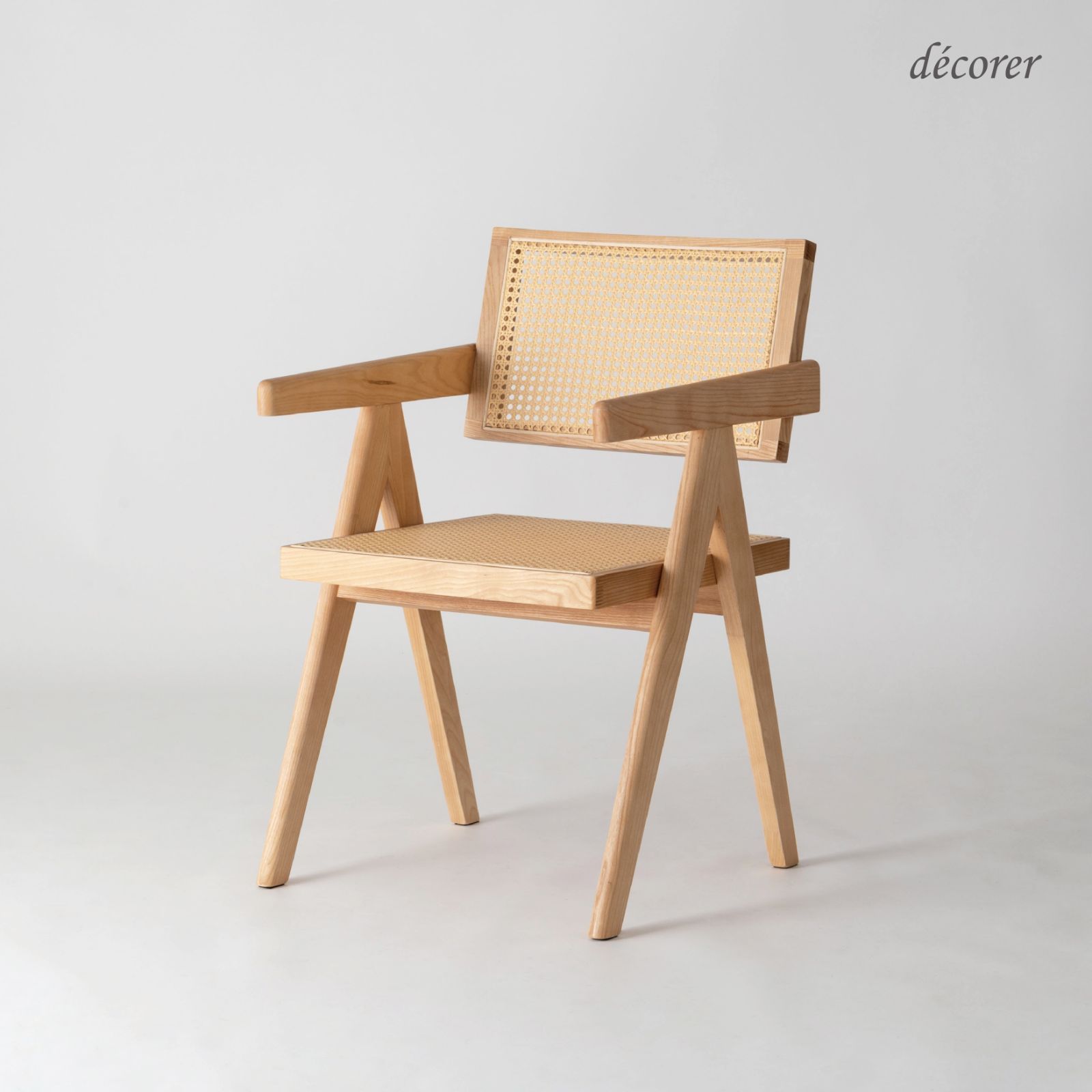 【新作】Artificial rattan chair No.21 / アーティフィシャルラタンチェア 【1脚入: 2色】 北欧 スタイル 木製 無垢 ラタン かごめ編み 籐 椅子 ダイニングチェア オフィス リビング デスク チェア ナチュラル 【送料込み】