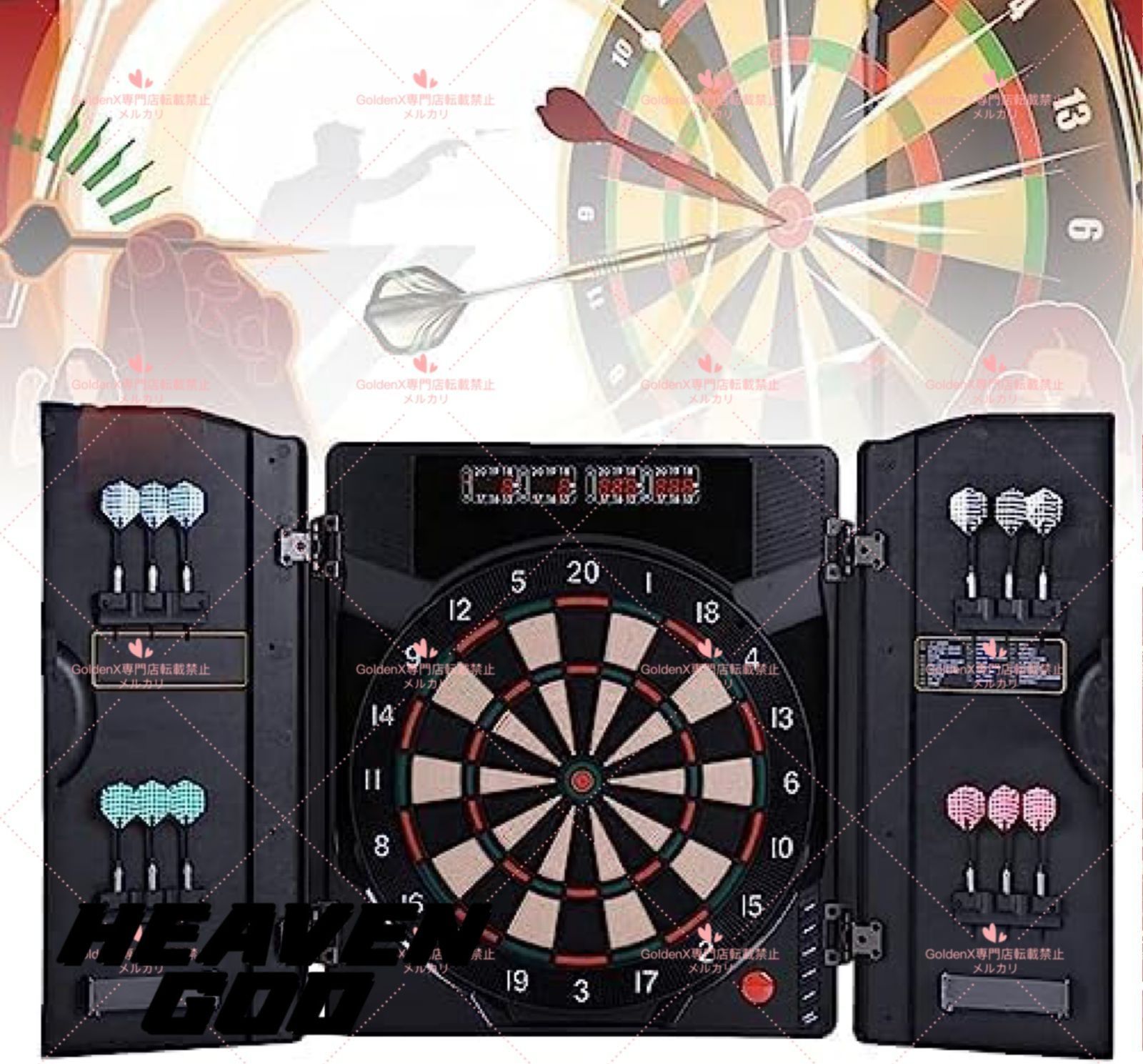 市場】電子ダーツボード デジタルソフトチップダーツボードセット LCD