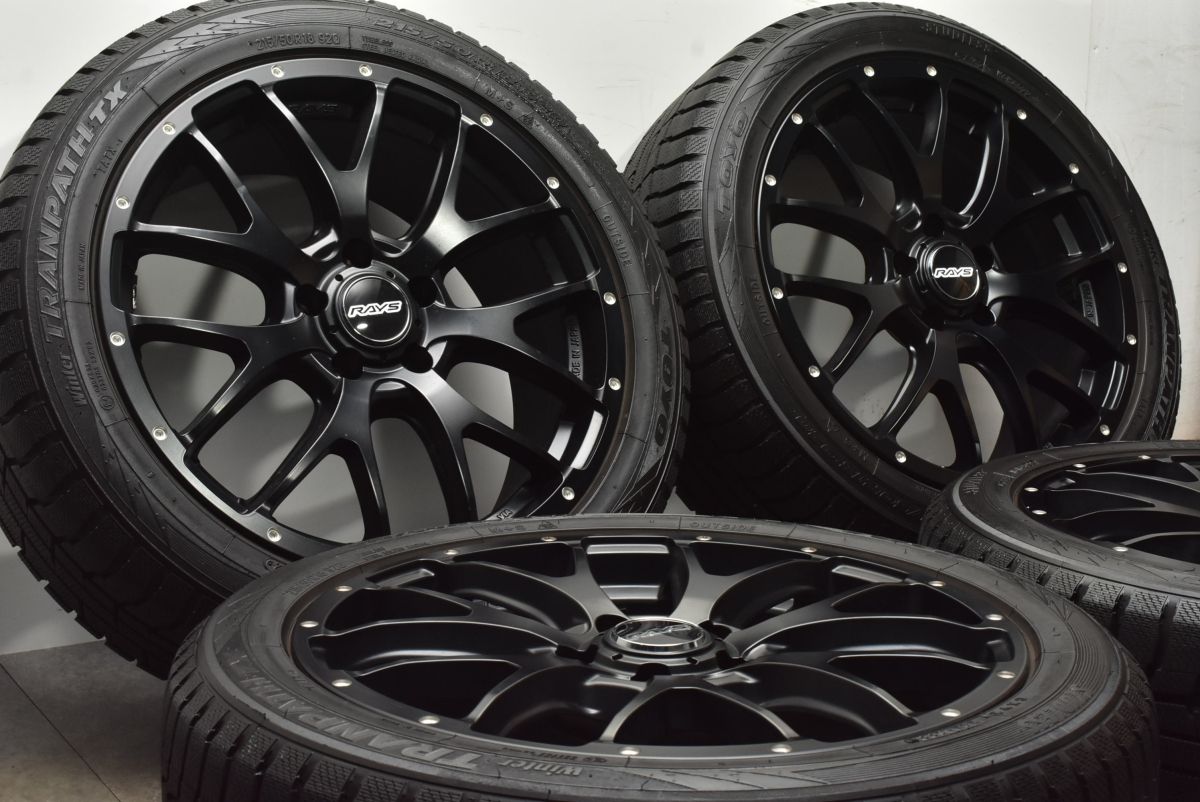 美品 バリ溝】RAYS HOMURA 2x7FA 18in 7.5J +45 PCD114.3