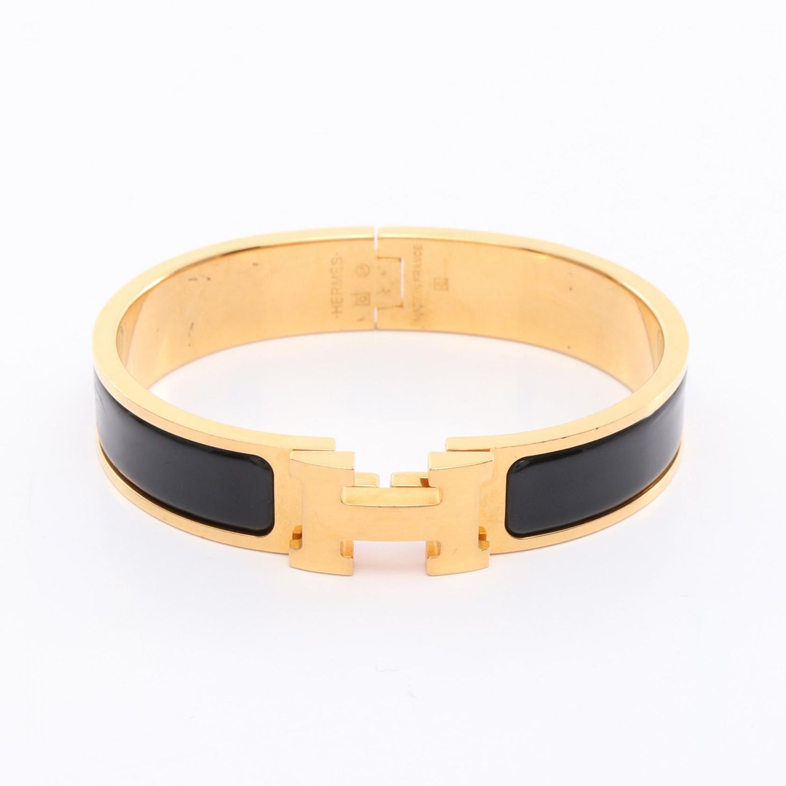 エルメス HERMES バングル クリッククラックPM GP ゴールドメッキ ブレスレット レディース Used B